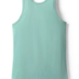 Taeko Single Jersey Knit Sleeveless Vest with Beach Theme Print - Sea Green image 2