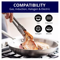 Inalsa Cookware Platinum Triply Fry Induction Friendly Small Pan 2 L - Silver image 3