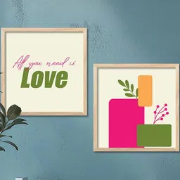 WALLLANE Brown Set of 2 Piece Wood Wall Paintings image 5