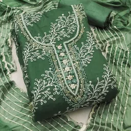 KIMISHA Embroidered Organza Unstitched Dress Material-picture-28