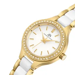 KENNETH SCOTT Women Embellished Dial & Bracelet Style Straps Analogue Watch K23509-GCWW image 5