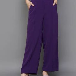 Code by Lifestyle Purple High Rise Palazzos-picture-19