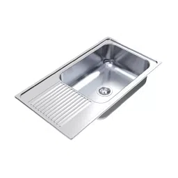Carysil Vogue Single Bowl Kitchen Sink Drainer Size 36x20x9 inch Glossy Finish VSG36209-image-1