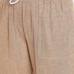 BRINNS Dark Beige Straight Fit Mid Rise Trousers image 5