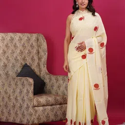 shivanya  handicrafts Shivanya Handicrafts Floral Pure Cotton Block Print Saree-picture-24