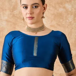 Desi Fusion Ethnic Motifs Zari Art Silk Heavy Work Saree image 2