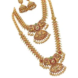 Sudiksha jewellery Gold-Plated Alloy Artificial Stones & Beads Jewellery Set-picture-26