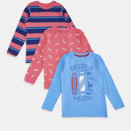 Pantaloons Junior Boys Multicolor Cotton Printed Full Sleeves T-Shirts-picture-25
