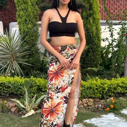 TANDUL Printed Maxi-Length A-Line Skirts image 2