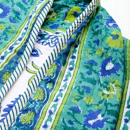 Jaipur Morni Printed Quilted Reversible Pure Cotton Bath Robe image 2