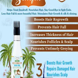 KEYOZA Natural Coconut Hair Oil For Hair Growth- 100 ml image 2