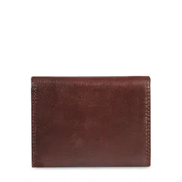 CALFNERO Men Brown Solid RFID Protected Genuine Leather Three Fold Wallet image 5