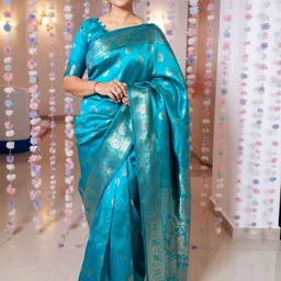 ZIKARAA Woven Design Zari Handloom Saree-image-46