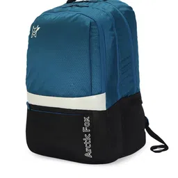 Arctic Fox Unisex Blue & Black Colourblocked Backpack image 3