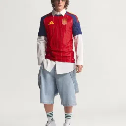 Adidas Red Slim Fit Printed Jersey image 4