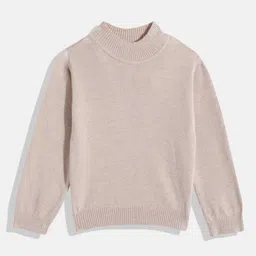 Femea Full Sleeves Solid Skivvy Sweater - Skin-picture-11