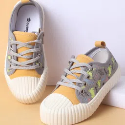 Cute Walk by Babyhug Lace Up Casual Shoes with Dino Print - Grey-picture-23