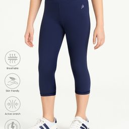 Pine Active Premium Knit Ultra Comfort Super Stretch Aero Soft Capri Leggings - Navy Blue-picture-41