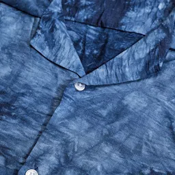 Snitch Men Relaxed Boxy Fit Cuban Collar Abstract Printed Casual Shirt image 4