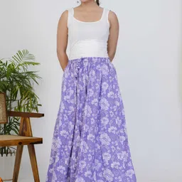 MEHKFAB Printed Flared Maxi Skirts image 5