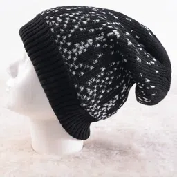 Pine Kids Knit Designed Winter Caps - Black image 2