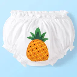 Doodle Poodle 100% Cotton Panties with Fruits & Birds Print Pack of 5 - White image 4