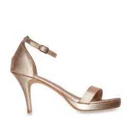 W Women's Gold Ankle Strap Stilettos-picture-40