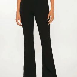Broadstar Black High Rise Bootcut Flared Trousers-picture-42