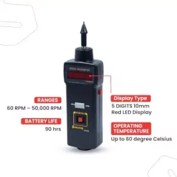 Systems Tech HTM-590 Contact Type Digital Tachometer and High Intensity Reflective Tape Set image 4