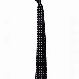 Tossido Men Black Woven Design Broad Tie image 4