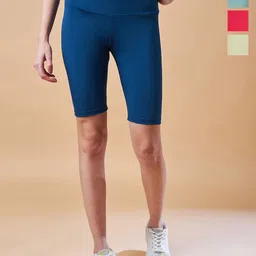 COLOR CAPITAL Pack Of 4 Women Solid High-Waisted Gym Tights-picture-35