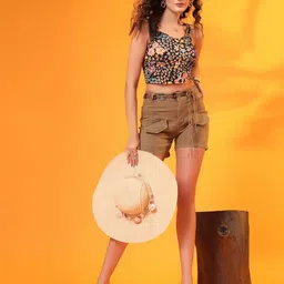 STYLECAST X KASSUALLY Floral Print Crop Top image 3