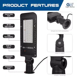 GIGAWATTS 50 W LED Chip Light Water Resistant Rectangular Lamp for Outdoor Terrace, GW-SOL02 image 3