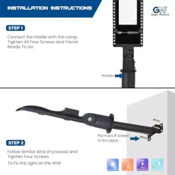 GIGAWATTS 50 W LED Chip Light Water Resistant Rectangular Lamp for Outdoor Terrace, GW-SOL02 image 4