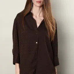 Vero Moda Brown Printed Shirt-image-88