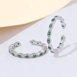 Touch925 925 Silver Emerelle Designer Toe Ring-picture-28