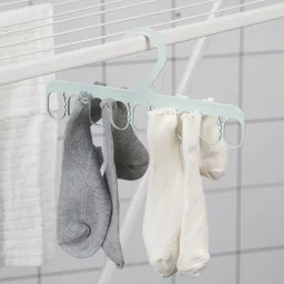 ikea slibb Hanger with 8 grip clips, green image 3