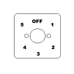 Kaycee DC Rotary Cam Switch 5 Way with-Off 60° 6 Amp 3 Pole, 9TD36EOYR image 2