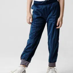 Kate & Oscar Kids Blue Embroidered Trackpants-picture-45