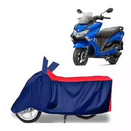 Auto Pearl Two Wheeler Cover with Bag for Suzuki Burgman Electric, Red & Blue-picture-37