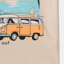 R&B Boys Beige Cotton Graphic Print T-Shirt image 4