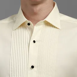 Louis Philippe Men Classic Fit Spread Collar Solid Cotton Formal Shirt image 2