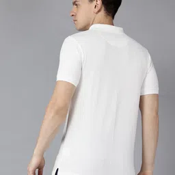 PERFKT-U Men Premium Self Design Polo Collar T-shirt image 2