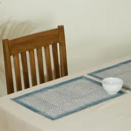 fabindia home Fabindia Multicolor Cotton 322 TC 322 GSM Earth Files Table Mat - Set of 6-picture-24