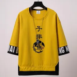 AUTNA Men Typography Printed Cotton T-shirt image 4