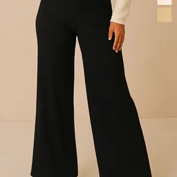 Fabflee Women Pack Of 3 Mid-Rise Loose Fit Trousers-image-3