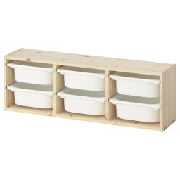 ikea trofast Wall storage, light white stained pine/white, 93x21x30 cm-picture-4