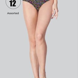 Lyra Assorted Color Cotton Printed Hipster Panties - Pack Of 12-picture-42