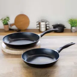 KitchenCraft 2-Piece Black Medium Aluminium Non-Stick Frying Pan Set-image-36
