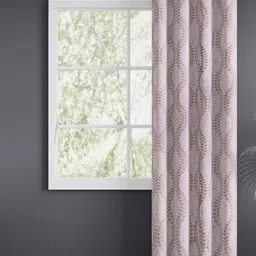 haus & kinder Sandvine Emboss Beige & Brown Printed Jacquard Room Darkening Door Curtain-picture-12